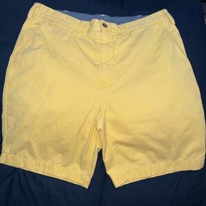 Ralph Lauren Yellow Flat Front Men's Shorts